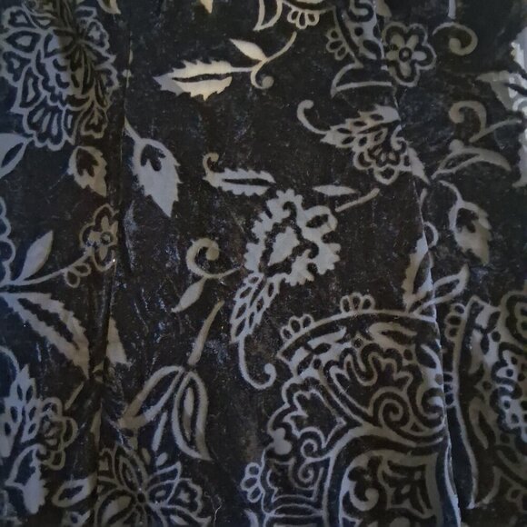 Frederick's of Hollywood Women's M Black Burnout Velvet Lace Y2K Mini Chemise - Picture 10 of 15